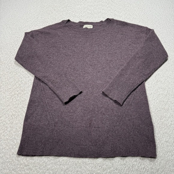 Adrienne Vittadini Women's Sweater Cashmere Purple Lightweight Soft Crewneck Med - Picture 1 of 9